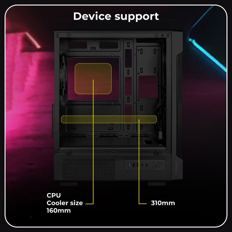 Cabinet Zebronics Stealth W/O Smps