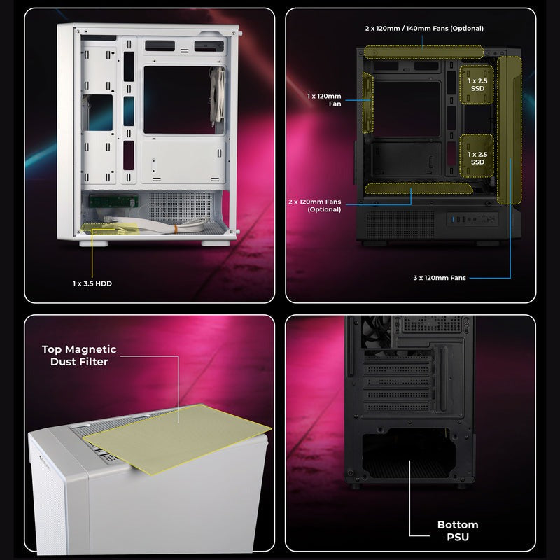 Cabinet Zebronics Stealth W/O Smps