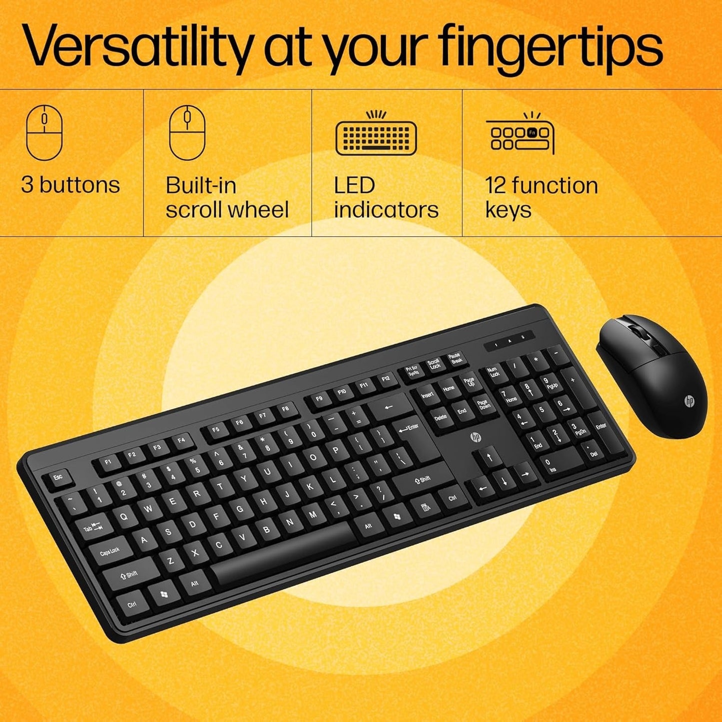 Kb+Mouse HP KM200 Wifi Combo 7J4H8AA
