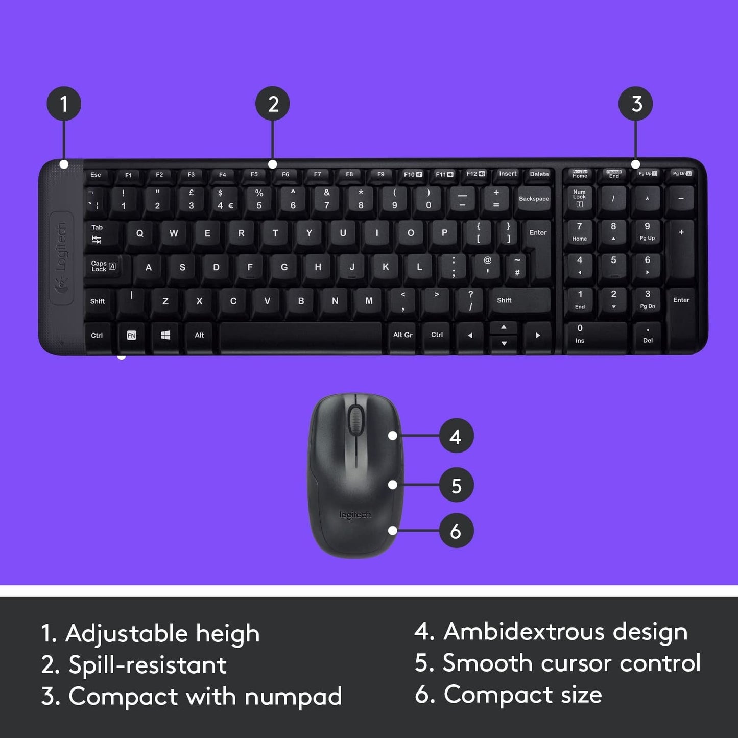 Kb+Mouse Logitech Mk-220