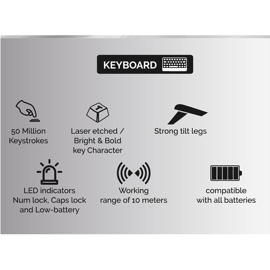 Kb+Mouse Tvse Platina Gold Wi-fi Combo