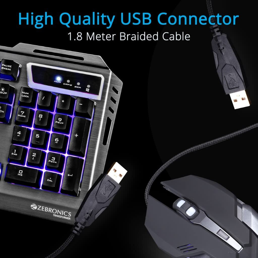 Kb+Mouse Zebronics Transformer 1 Combo