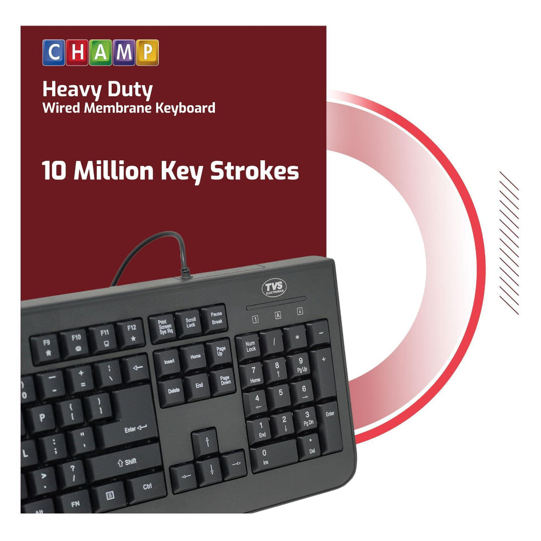Keyboard Tvse Champ Blk Ps/2