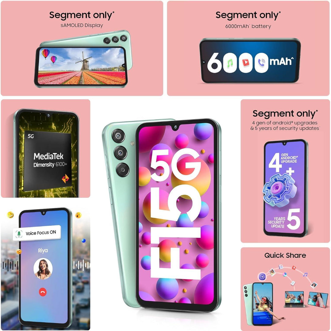 Mobile Samsung Galaxy SM-E156BLGG F15 5G 6.128Gb Jazzy Green