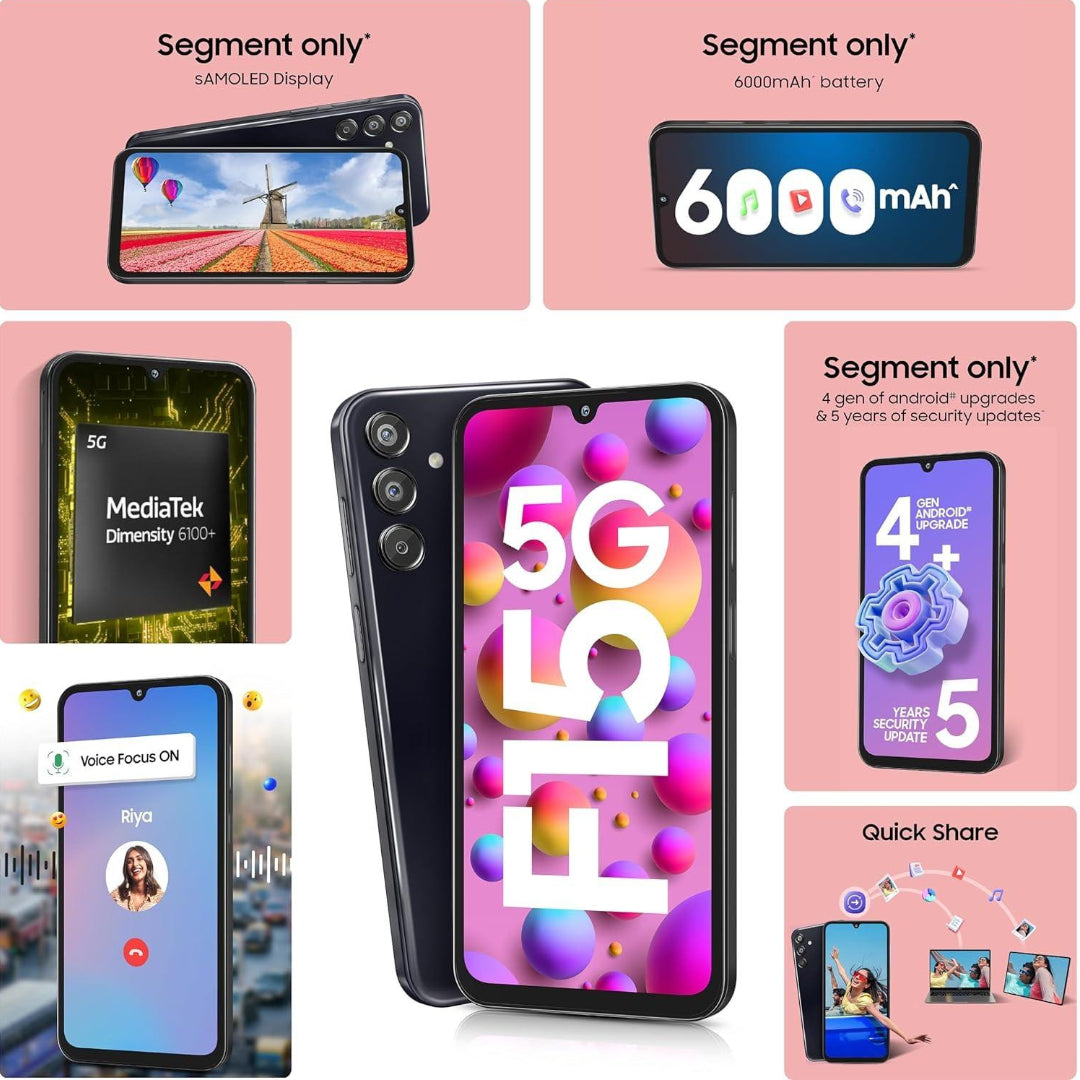 Mobile Samsung Galaxy SM-E156BZKD F15 5G 4.128Gb Ash Black