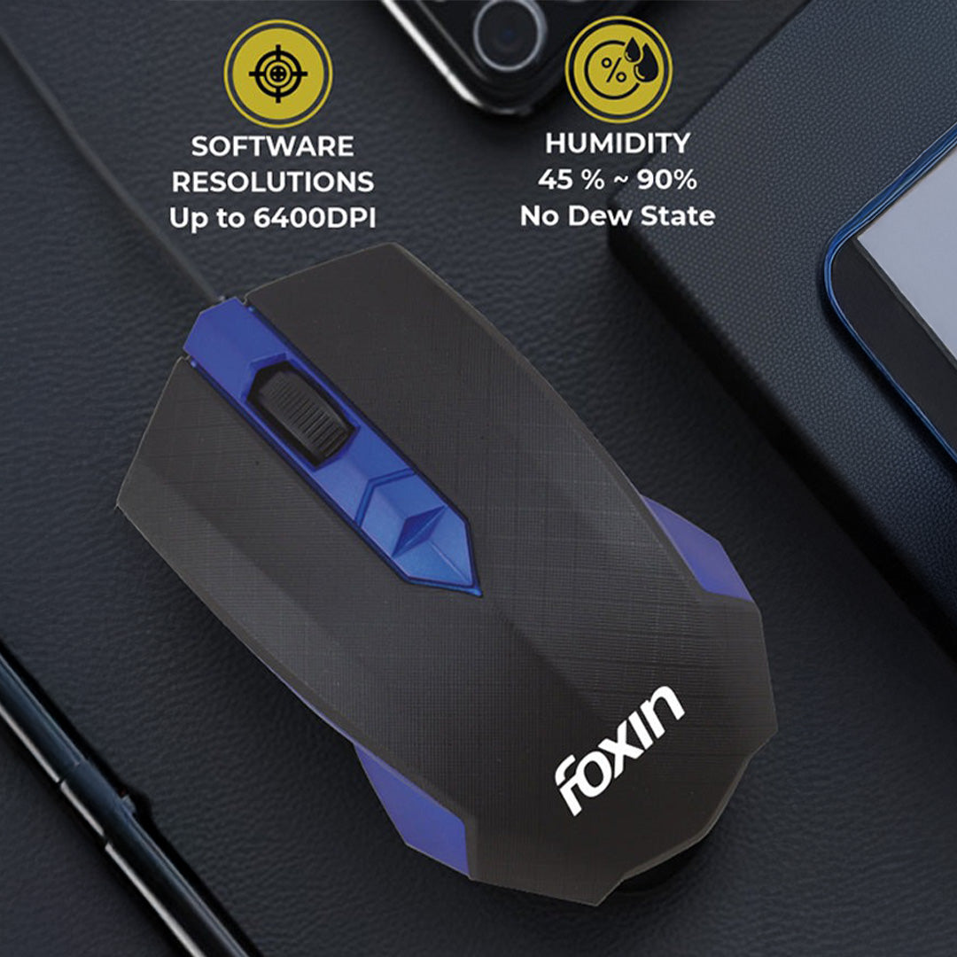 Mouse Foxin USB Smart Blue