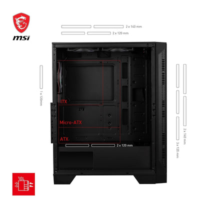 Cabinet MSI Mag Forge 120A Airflow