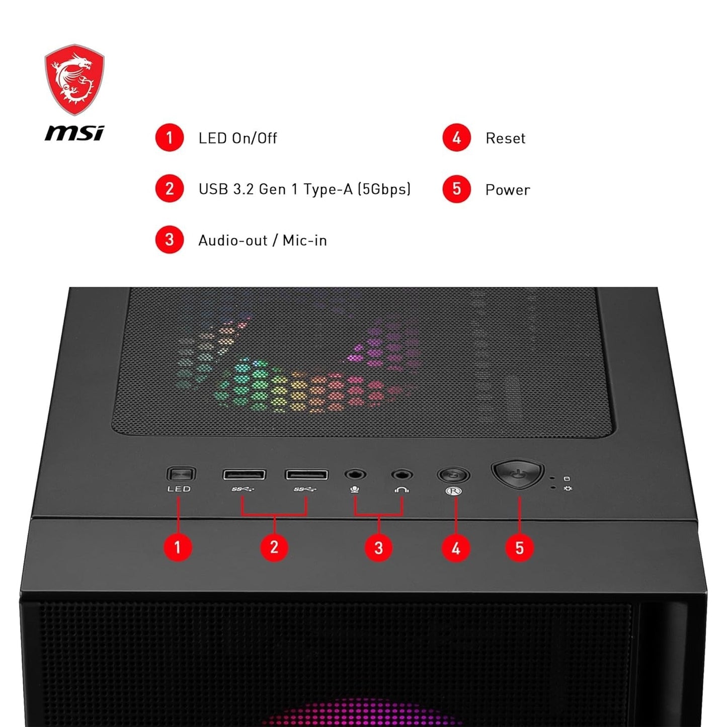 Cabinet MSI Mag Forge 120A Airflow