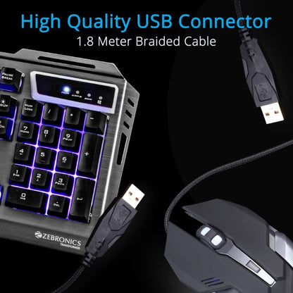 Kb+Mouse Zebronics Transformer 1 Combo
