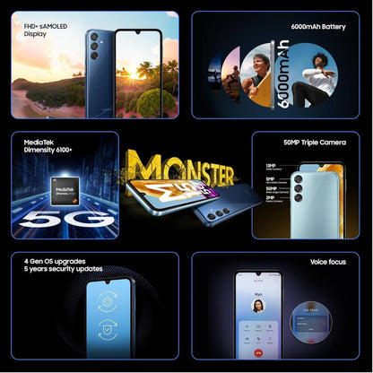 Mobile Samsung Galaxy SM-M156BLBG M15 5G 6.128Gb Celestial Blue
