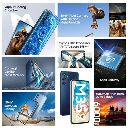 Mobile Samsung Galaxy SM-M356BLBB M35 5G 6.128Gb Daybreak Blue