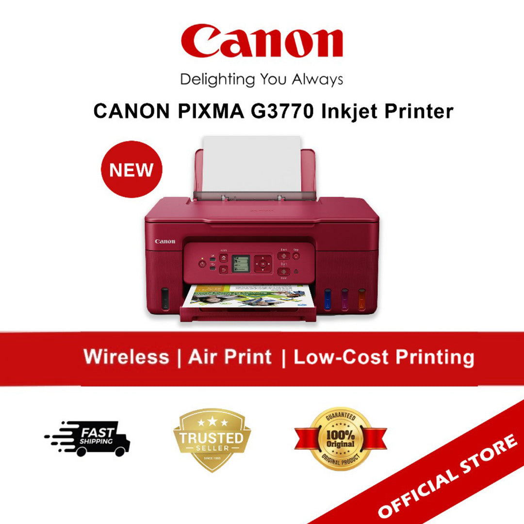 Printer Canon Ink Tank G3770 Red – Aashitech