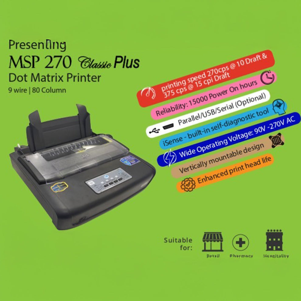 Dm Printer Printer Dmp Tvse MSP 270 Classic Plus – Aashitech